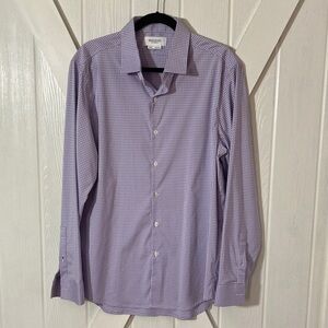 Ministry of Supply Lavender Checkered Dress Shirt